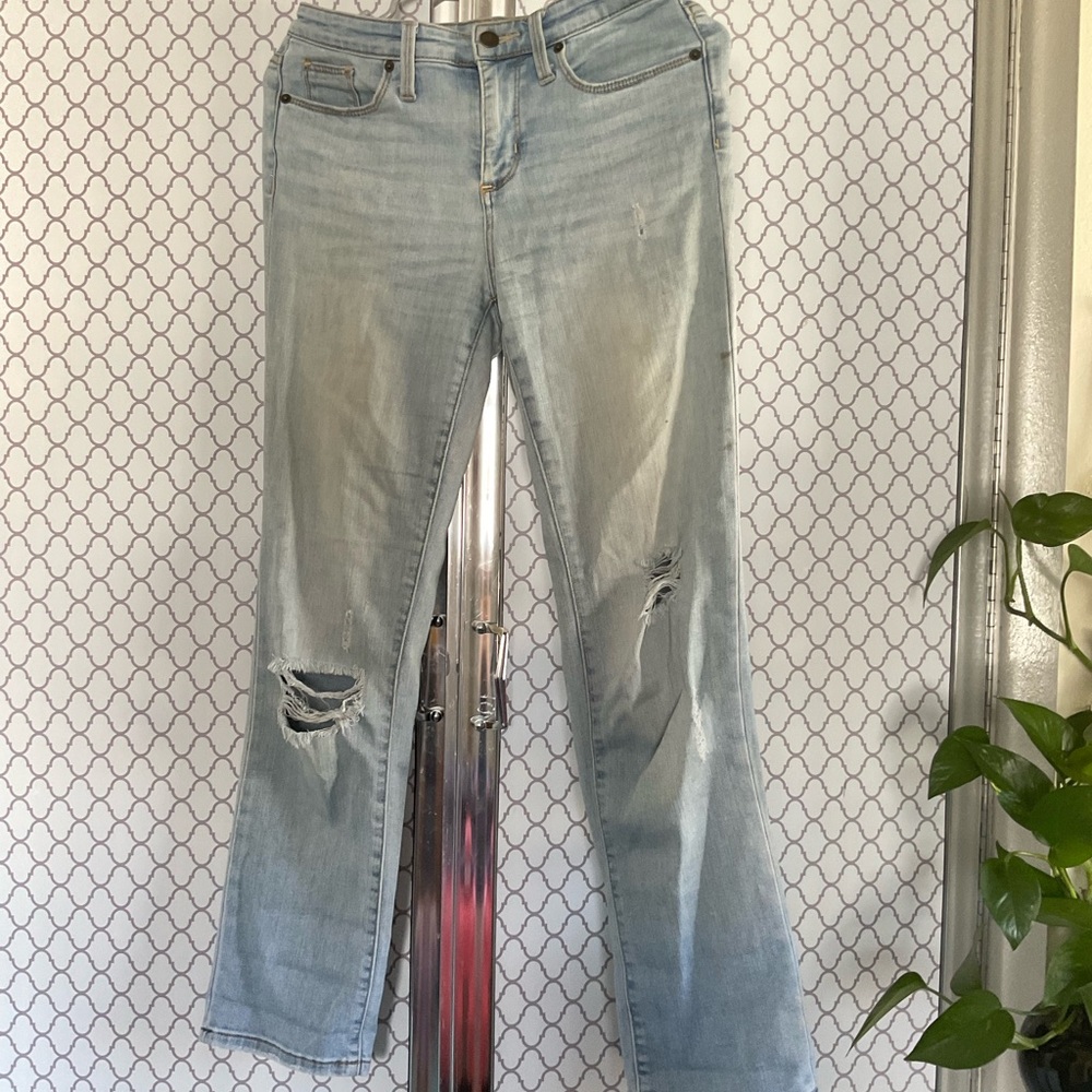 Light Blue Distressed Women's Jeans
